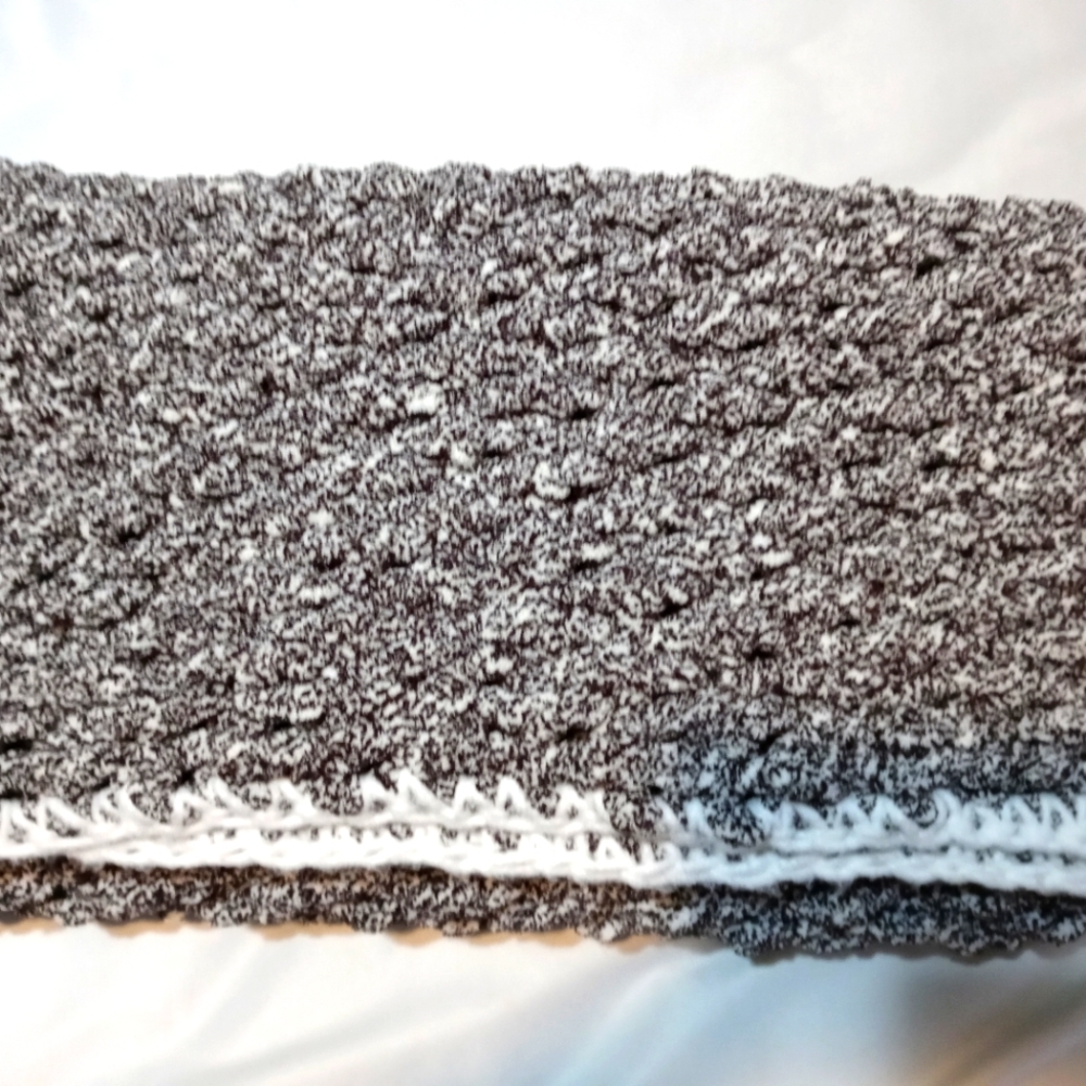 Textured crochet blanket